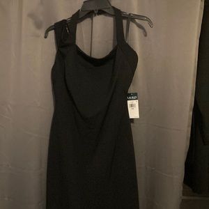 NWT Lauren little black dress halter off shoulder style